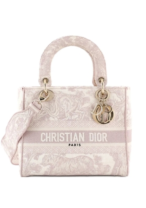 Christian Dior Pre-Owned Toile de Jouy Lady D-Lite Bag Embroidered Canvas tote bag - Neutrals