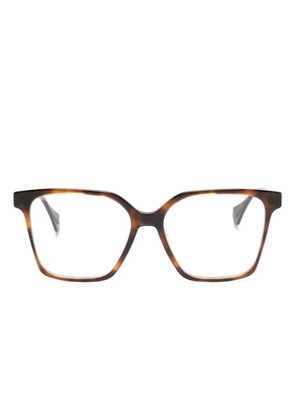 GIGI STUDIOS Tender square-frame glasses - Brown