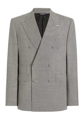 Dolce & Gabbana houndstooth double-breasted blazer - Black