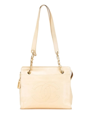 CHANEL Pre-Owned 1996-1997 CC Lambskin Chain tote bag - Brown