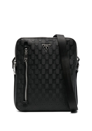 GUESS USA logo-plaque messenger bag - Black