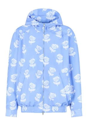 Marni floral-print zip-up jacket - Blue