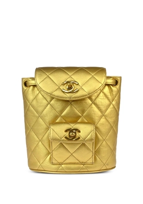 CHANEL Pre-Owned 1992 small Duma backpack - Gold