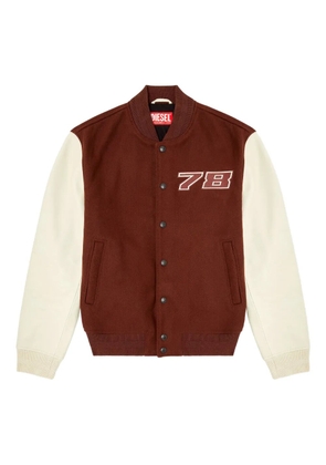 Diesel wool-blend varsity jacket - Red