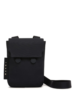 Marni logo-lettering crossbody bag - Black