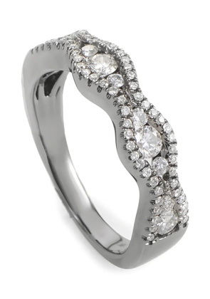 LB Exclusive 18K white gold wedding band diamonds ring - Silver