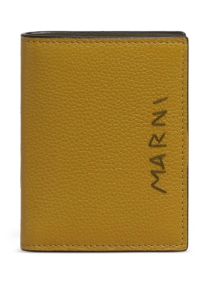 Marni textured leather wallet - Orange