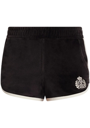 Sporty & Rich logo-embroidered shorts - Brown