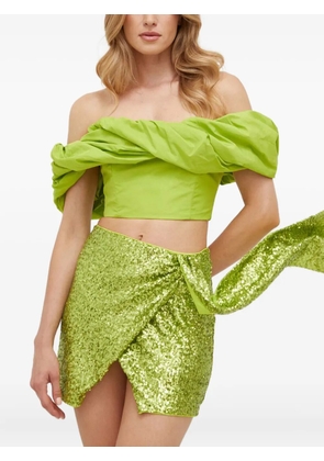 PINKO off-shoulder top - Green