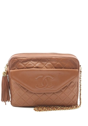 CHANEL Pre-Owned 1989-1991 matelasse shoulder bag - Brown