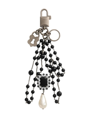 Dolce & Gabbana padlock beaded keyring - Silver