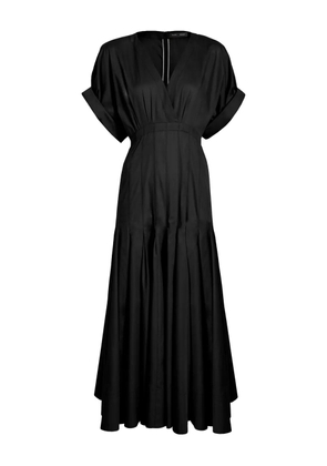 Proenza Schouler Ciara V-neck pleated maxi dress - Black