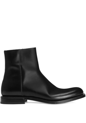 Dolce & Gabbana zippered leather ankle boots - Black