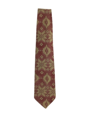 Giorgio Armani Pre-Owned geometric-print tie - Brown