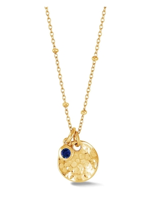 DOWER AND HALL hammered disc sapphire necklace - Gold
