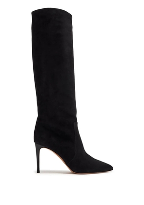 Paris Texas 85mm pointed-toe leather boots - Black