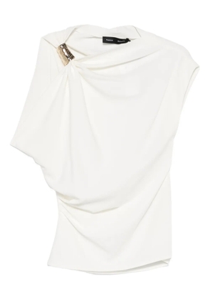 Proenza Schouler draped ring-detail blouse - White