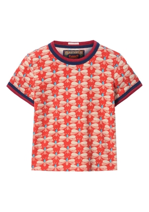 La DoubleJ x Mother Itty Bitty Double Binding Ringer T-shirt - Orange