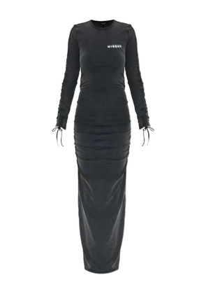 MISBHV long-sleeve drawstring maxi dress - Grey