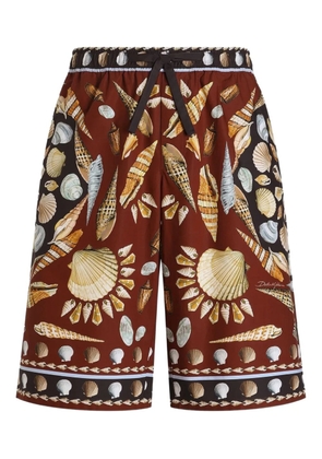 Dolce & Gabbana cotton-poplin shorts - Brown