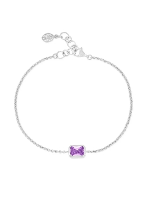 DOWER AND HALL octagon-amethyst chain bracelet - Silver