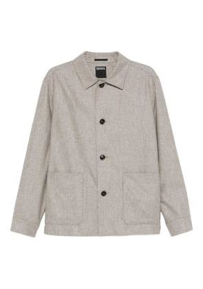 Zegna patch-pocket button-front jacket - Grey