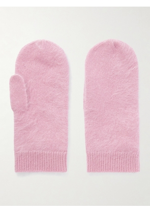 LISA YANG - Brushed-cashmere Mittens - Pink - One size