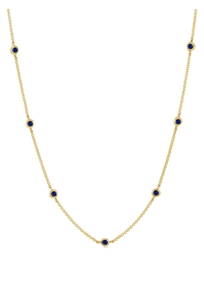 DOWER AND HALL 18K yellow gold vermeil sapphire chain necklace