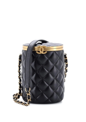 CHANEL Pre-Owned Crown Box Vanity Bag Quilted Lambskin Small crossbody bag - Black