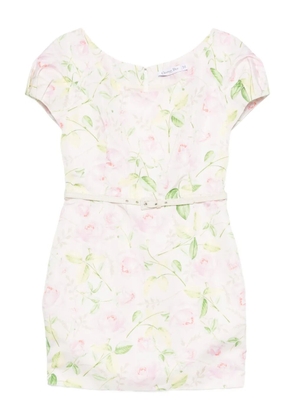 Christian Dior Pre-Owned 2000s belted silk midi dress - Neutrals