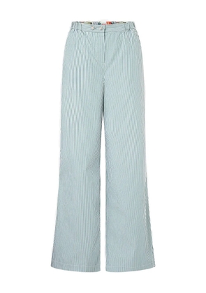 Camilla striped wide-leg trousers - Green