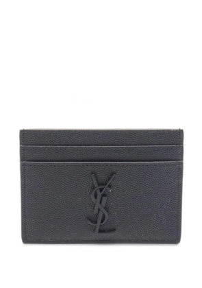 Saint Laurent Pre-Owned 2020s Cassandre leather card holder - Black