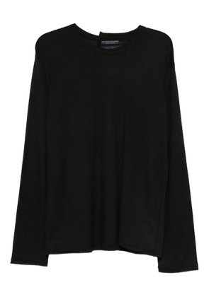 Yohji Yamamoto long-sleeve wool T-shirt - Black