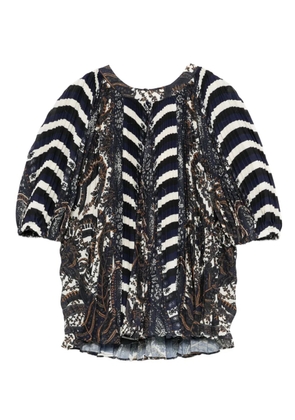 Ulla Johnson paisley-print pleated top - Blue