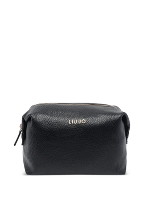 LIU JO zip-fastening logo-detail vanity bag - Black