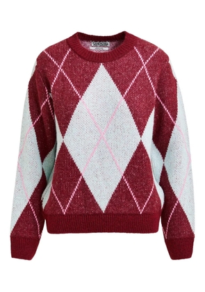 Essentiel Antwerp diamond-pattern crew-neck sweater - Red