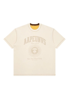 AAPE BY *A BATHING APE® printed reversible T-shirt - Neutrals