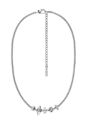 Diesel rose-shaped steel necklace - Grey