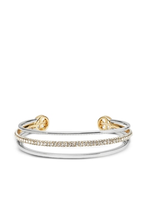 Tory Burch Icon Mixed pavé cuff bracelet - Silver