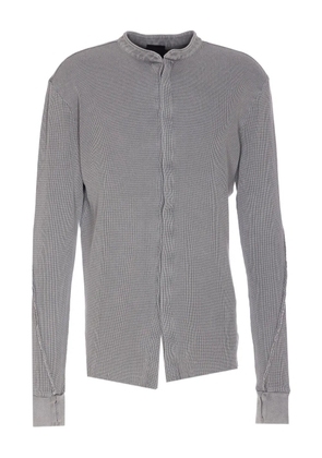 Thom Krom ribbed button-front top - Grey