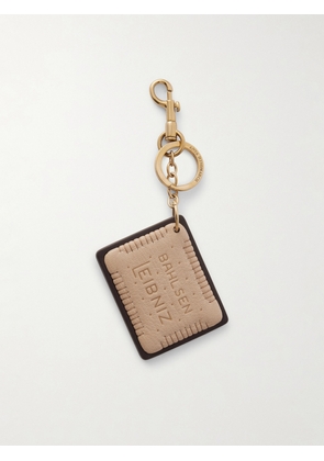 Anya Hindmarch - Leather And Gold-tone Keychain - Brown - One size