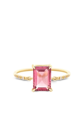 YI Collection 18K yellow gold pink tourmaline and diamond ring