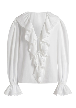 Alberta Ferretti ruffled-collar blouse - White