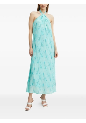 FRACOMINA halterneck tie dress - Blue