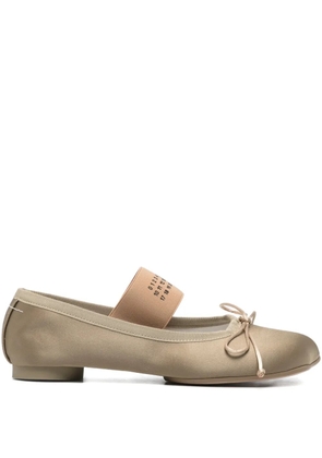 Maison Martin Margiela Pre-Owned Anatomic ribbon-detail ballet flat - Neutrals