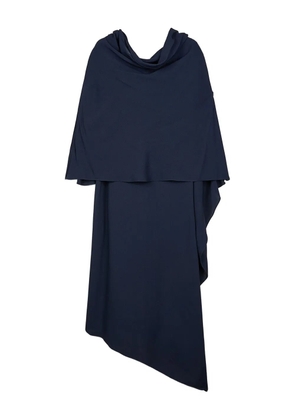 Ports 1961 draped-cape midi dress - Blue