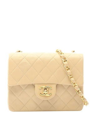 CHANEL Pre-Owned 2008-2009 Mini Square Classic Lambskin Single Flap crossbody bag - Brown