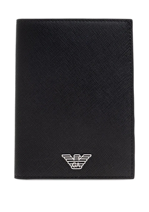 Emporio Armani eagle-logo cardholder - Black