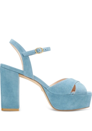 Stuart Weitzman Ivona crossover platform sandals - Blue