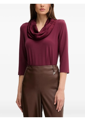 Joseph Ribkoff cowl-neck top - Red